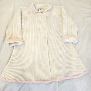 Sarah Louise Baby Girl Double Breasted Sweater Coat 18m